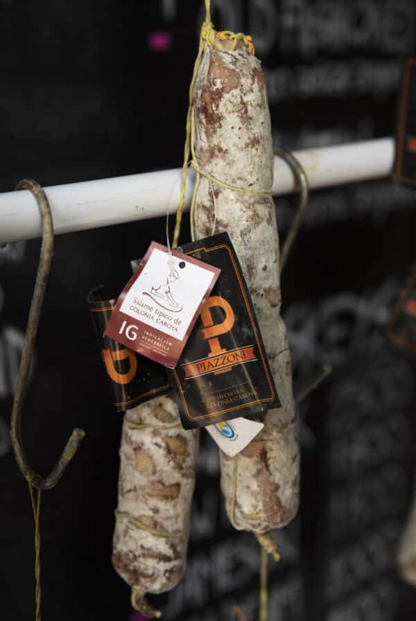Salame Colinia Caroya etiqueta negra "Familia Piazzoni" - Imagen 3