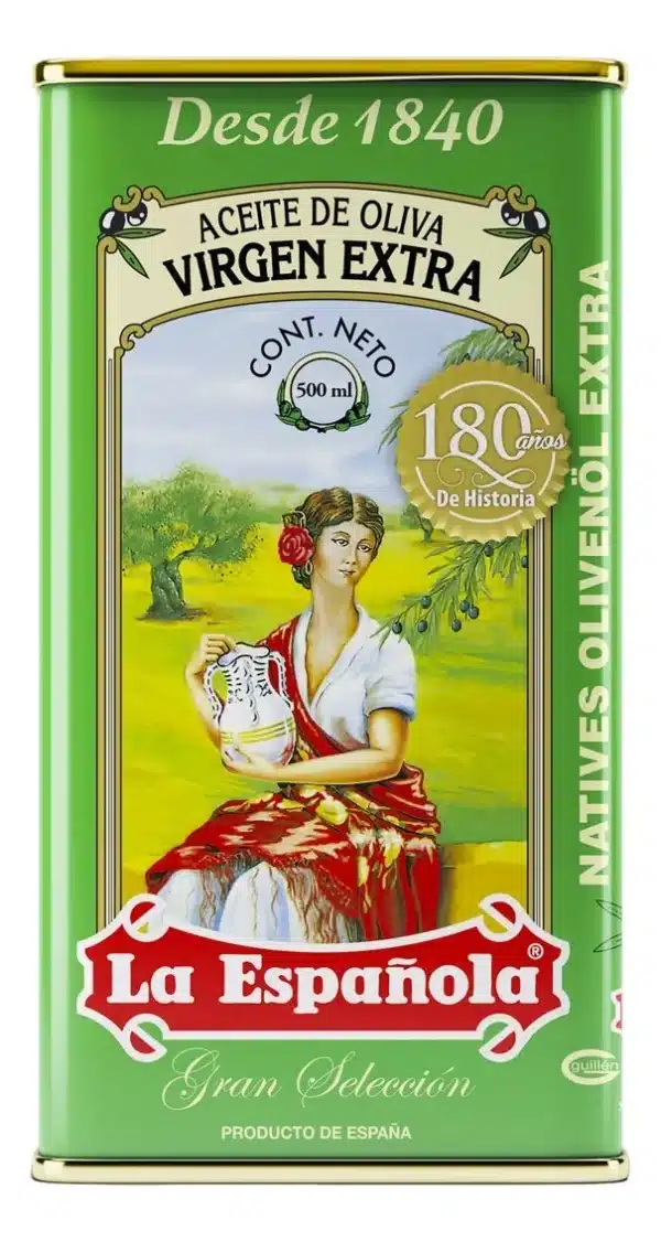 Aceite de oliva Virgen Extra español, lata vintage x 500 ml. - Imagen 2